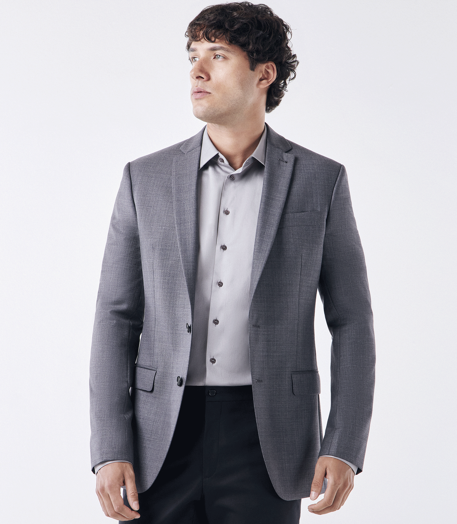 Blazer Alfaiataria Trabalhado Super 150s Cinza