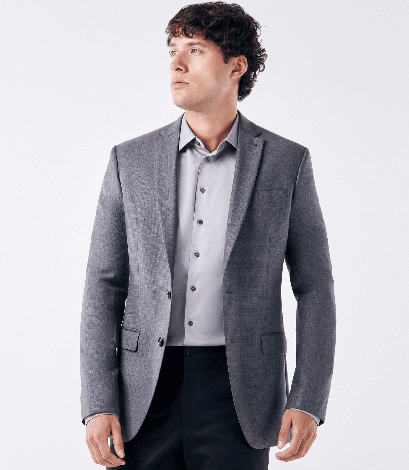 Blazer Alfaiataria Trabalhado Super 150s Cinza – slide 1