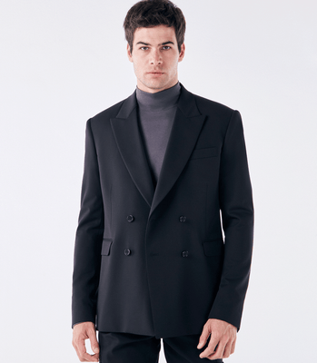Blazer Jaquetão Alfaiataria Super 120s Preto thumbnail 1