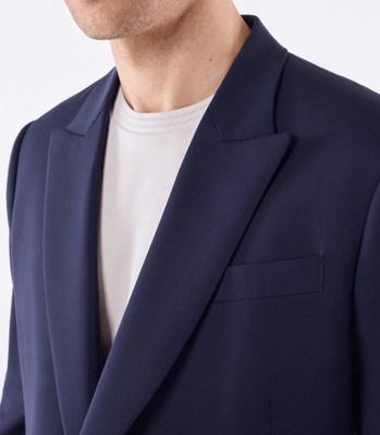 Blazer Jaquetão Alfaiataria Lã Super 120s Azul thumbnail 4