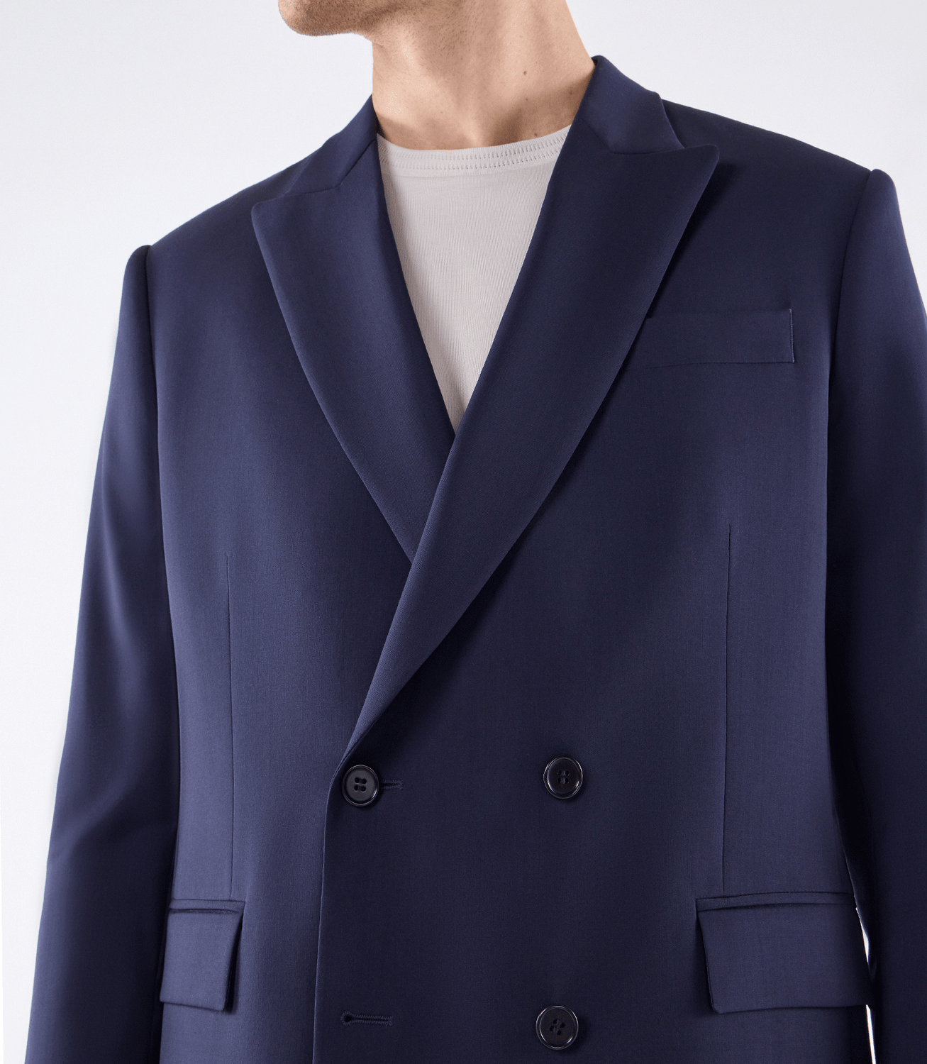 Blazer Jaquetão Alfaiataria Lã Super 120s Azul – slide 5