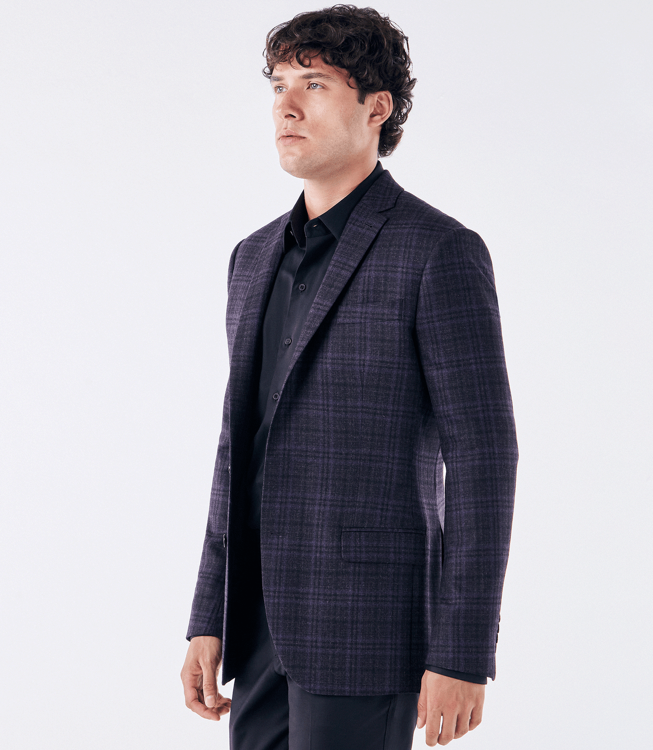 Blazer Alfaiataria Xadrez Super 120s Roxo – slide 1