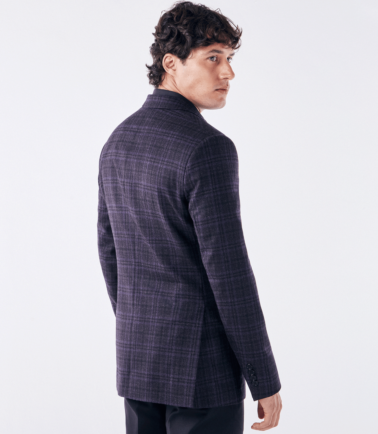 Blazer Alfaiataria Xadrez Super 120s Roxo – slide 3