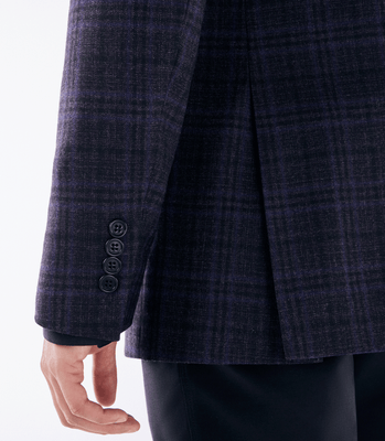 Blazer Alfaiataria Xadrez Super 120s Roxo thumbnail 6