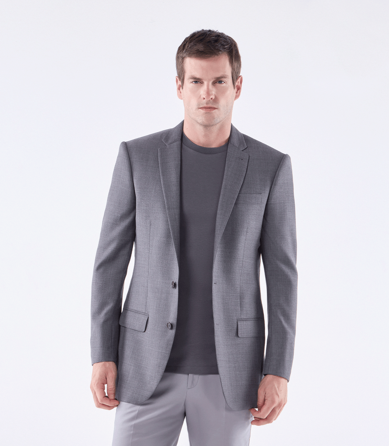 Blazer Alfaiataria Meio Forro Super 130s Cinza – slide 1