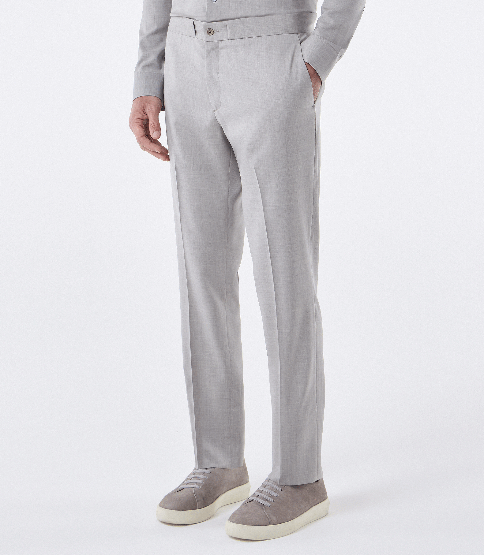 Calça Tailor Air Cadarço Lã Super 120s Bege