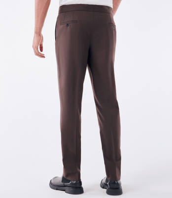 Calça Tailor Air Cadarço Lã Super 120s Marrom thumbnail 4