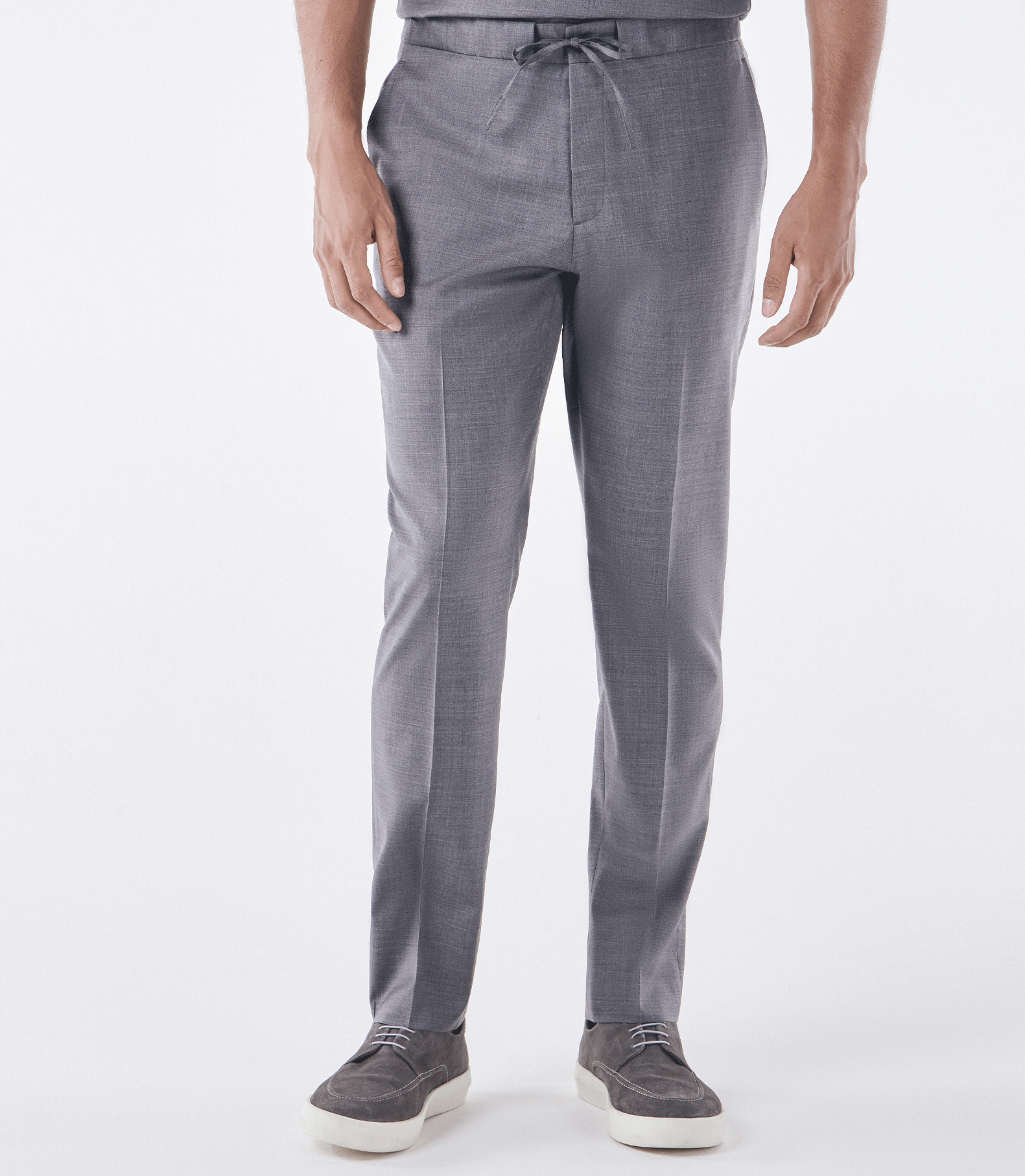 Calça Tailor Air Active Cadarço Super 120s Cinza