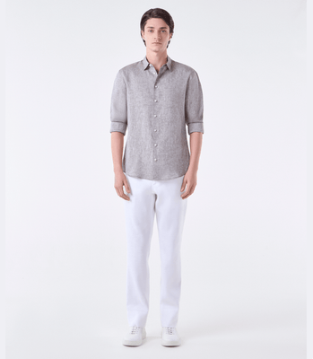 Calça Linho com Cadarço Off white thumbnail 2