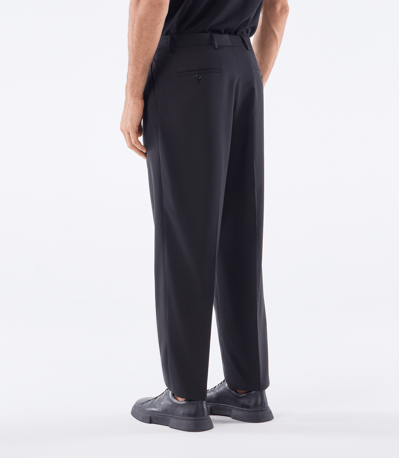 Calça Pregas Tailor Air Super 120s Preto – slide 3