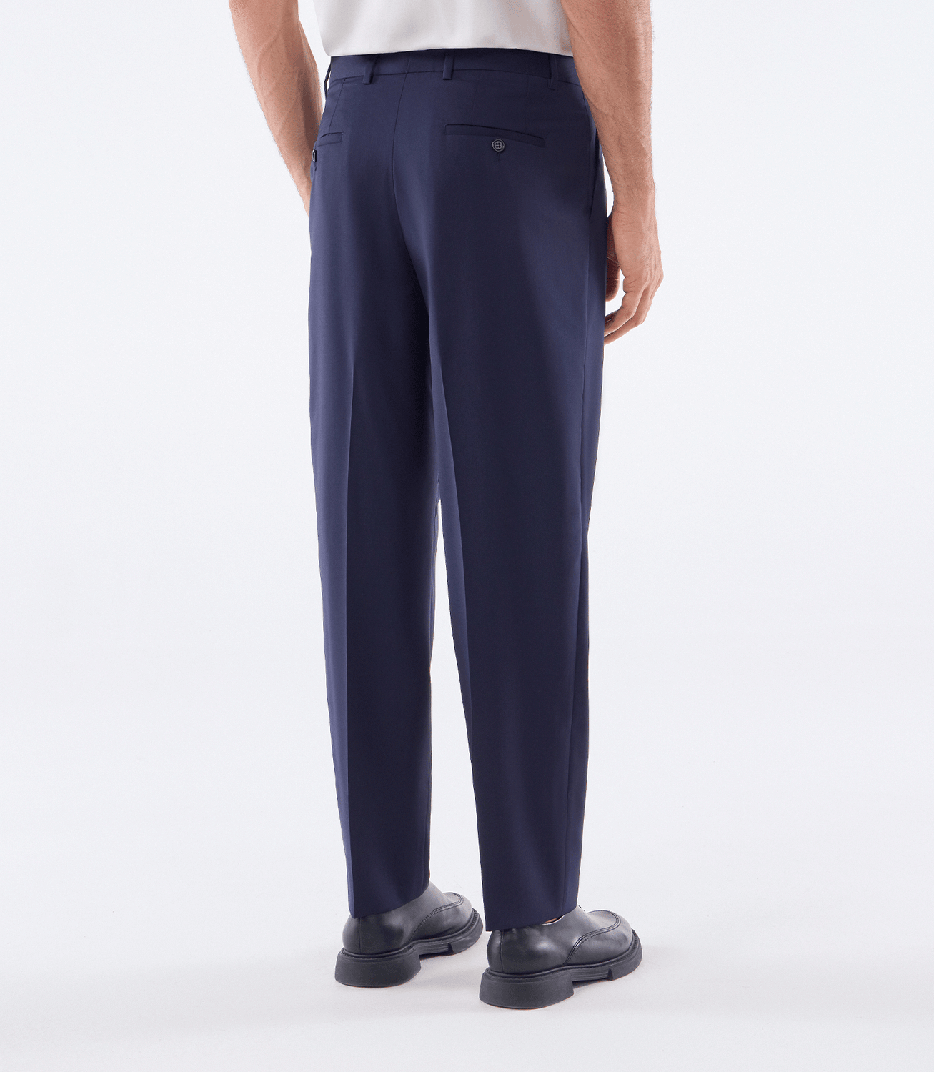 Calça Pregas Tailor Air Super 120s Azul – slide 3