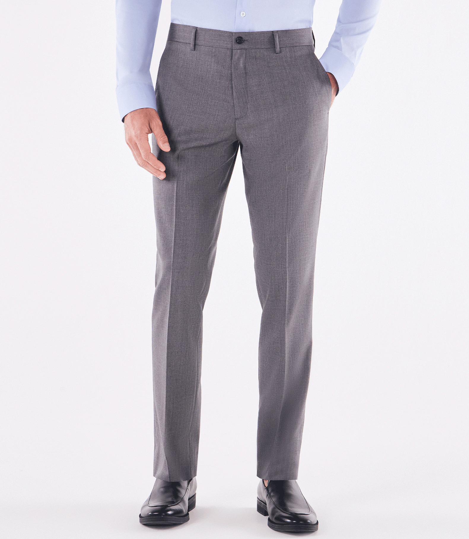 Calça Alfaiataria Lisa Super 120s Cinza