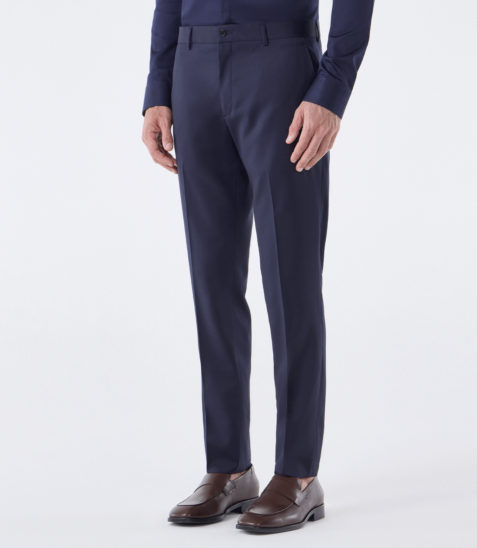 Calça Alfaiataria Lisa Super 120s Azul