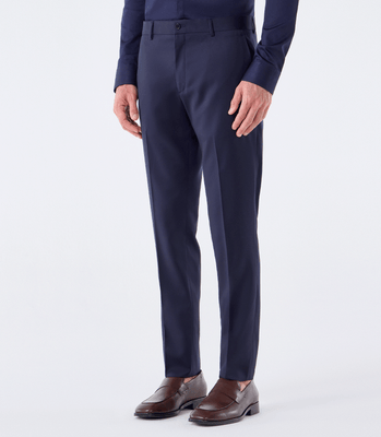 Calça Alfaiataria Lisa Super 120s Azul thumbnail 1