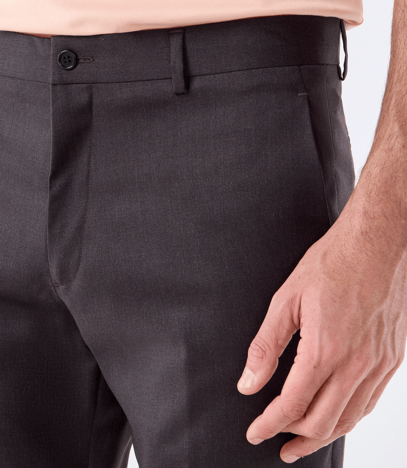 Calça Alfaiataria Lisa Super 120s Marrom – slide 4