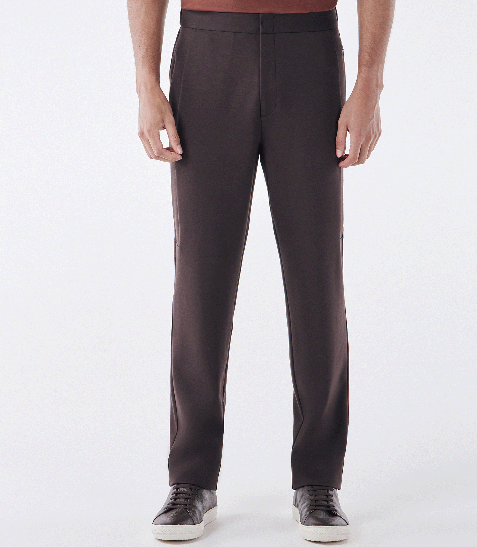 Calça Recorte Lateral Homemeeting Marrom