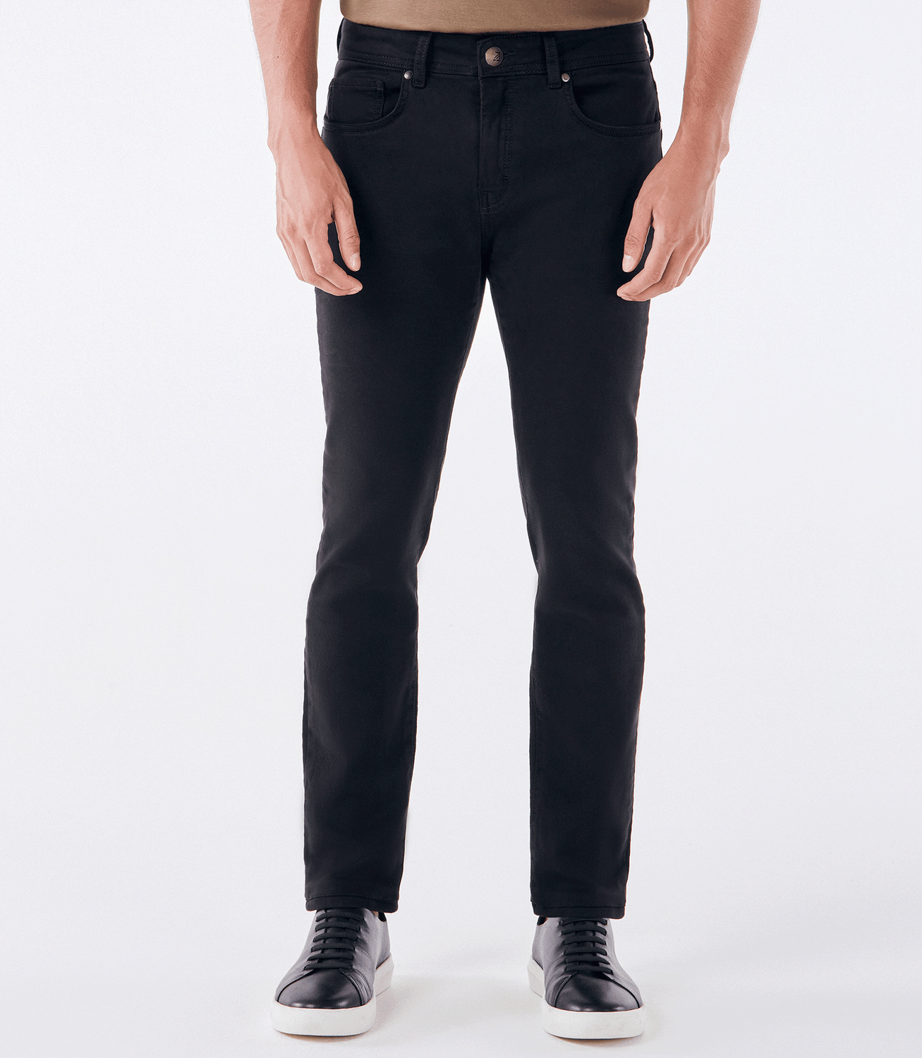Calça Jeans Moletom Homemeeting Black Stone Fit Preto – slide 1