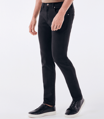 Calça Jeans Moletom Homemeeting Black Stone Fit Preto thumbnail 3