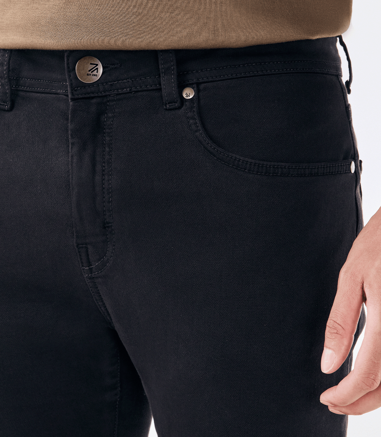 Calça Jeans Moletom Homemeeting Black Stone Fit Preto – slide 5