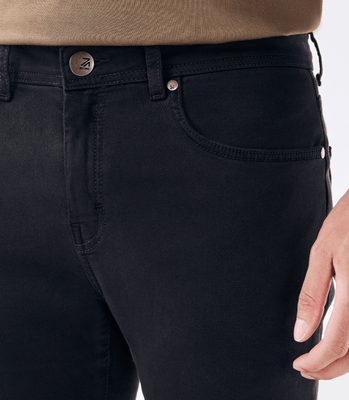 Calça Jeans Moletom Homemeeting Black Stone Fit Preto thumbnail 5