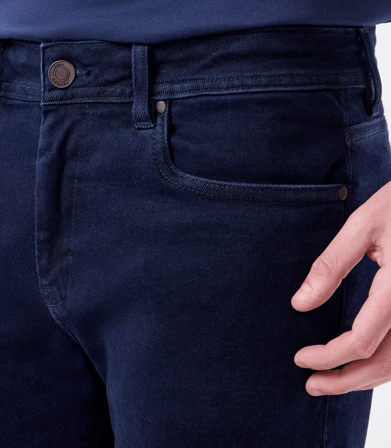 Calça Jeans Dark Deep Blue Dirty Azul – slide 4