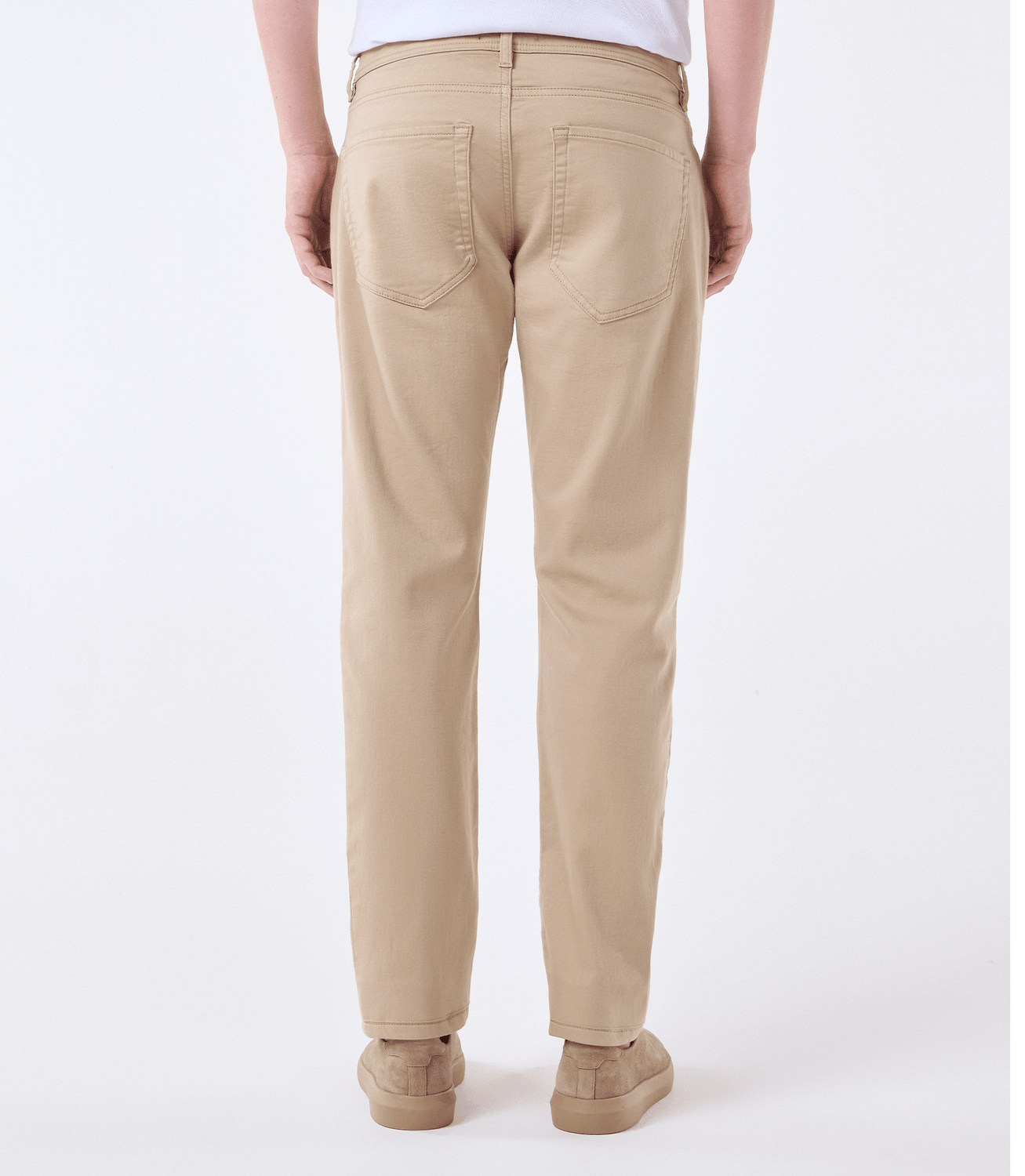 Calça Jeans Moletom Homemeeting Skinny Color Bege – slide 3