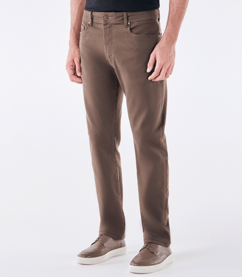 Calça Jeans Moletom Homemeeting Skinny Color Kaki thumbnail 3