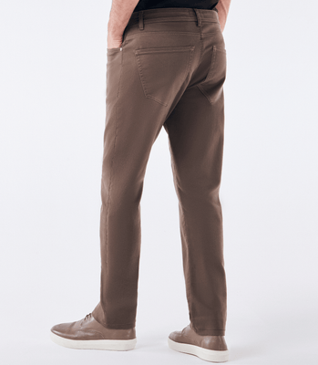 Calça Jeans Moletom Homemeeting Skinny Color Kaki thumbnail 4