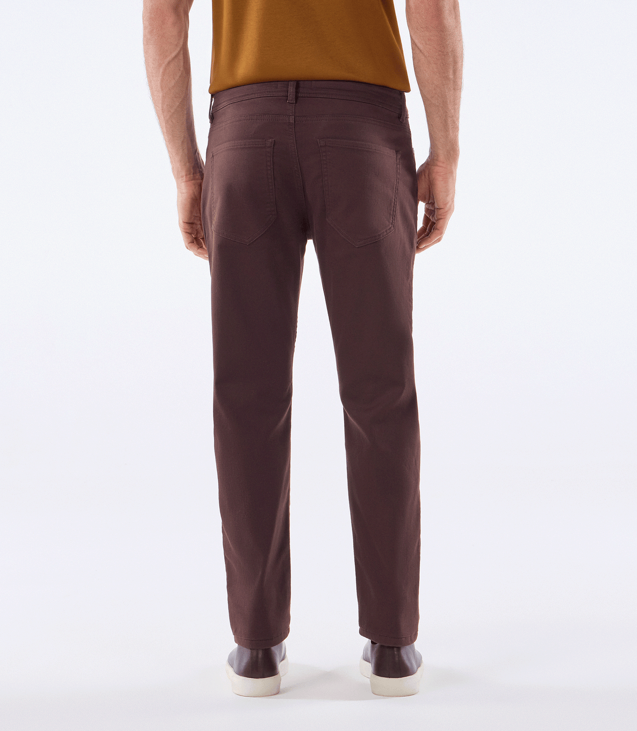 Calça Jeans Moletom Homemeeting Skinny Color Marrom – slide 3