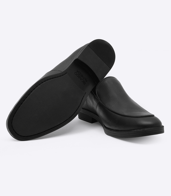 Mocassim Loafer Masculino em Couro Floater Preto thumbnail 3