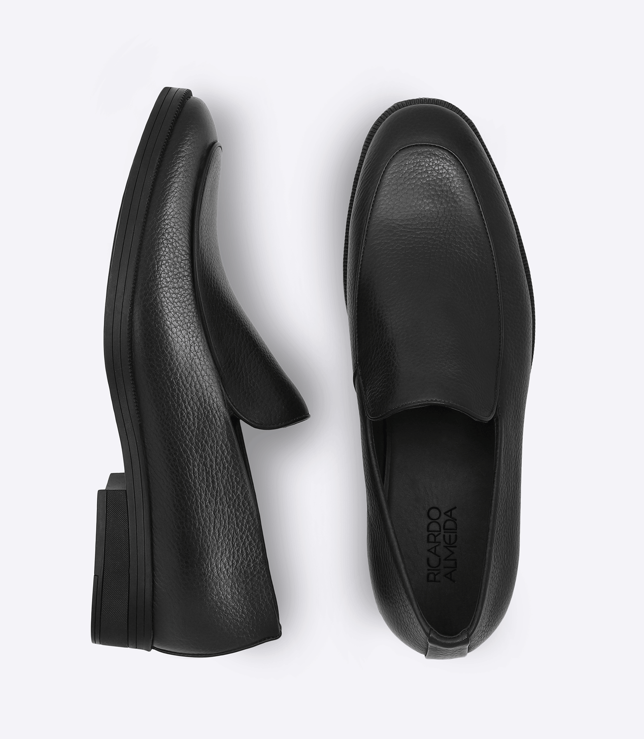 Mocassim Loafer Masculino em Couro Floater Preto – slide 4