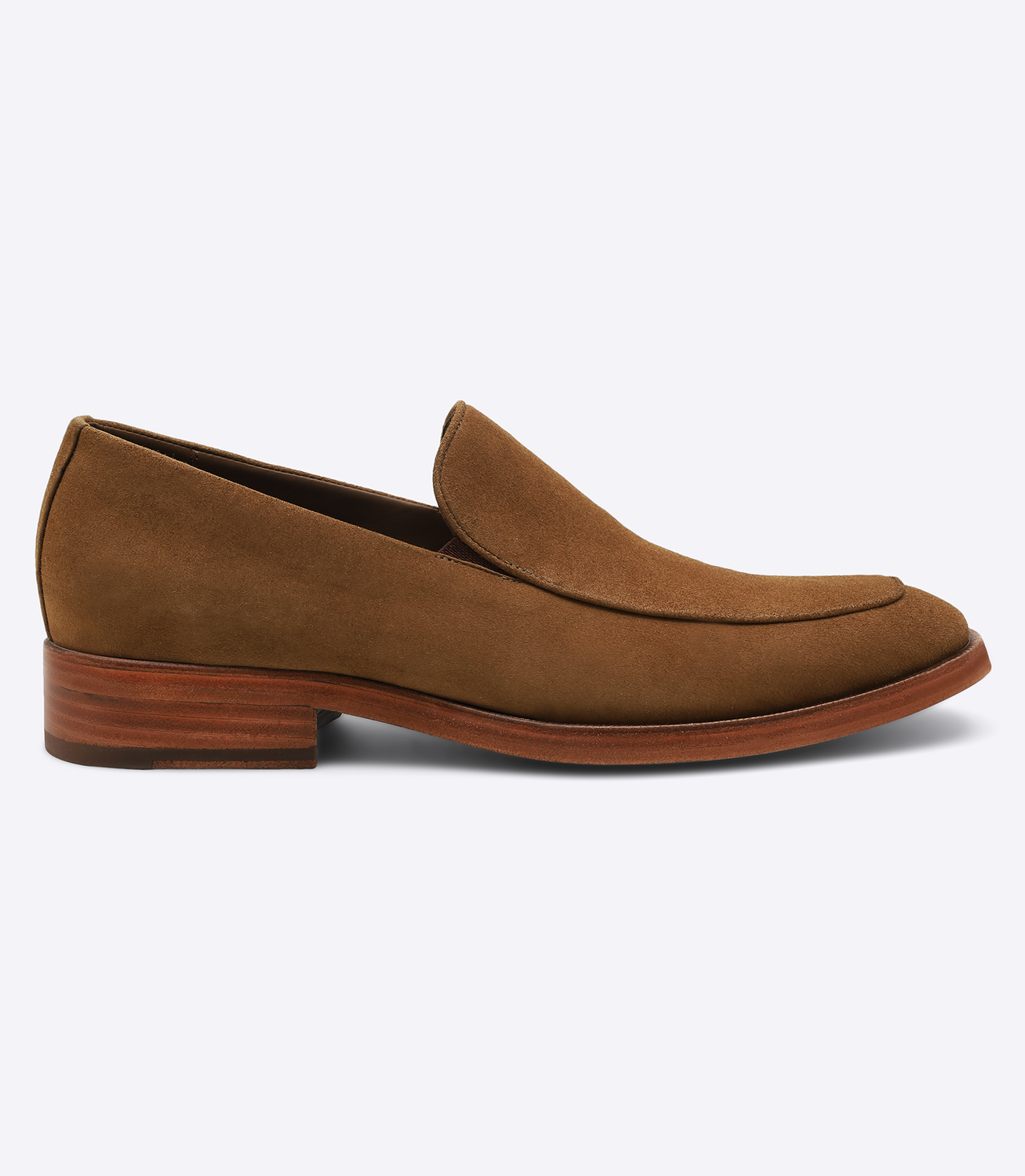Mocassim Camurça Liso Sola Couro Marrom – slide 1