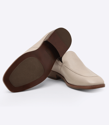 Mocassim Loafer Costura Bege thumbnail 3