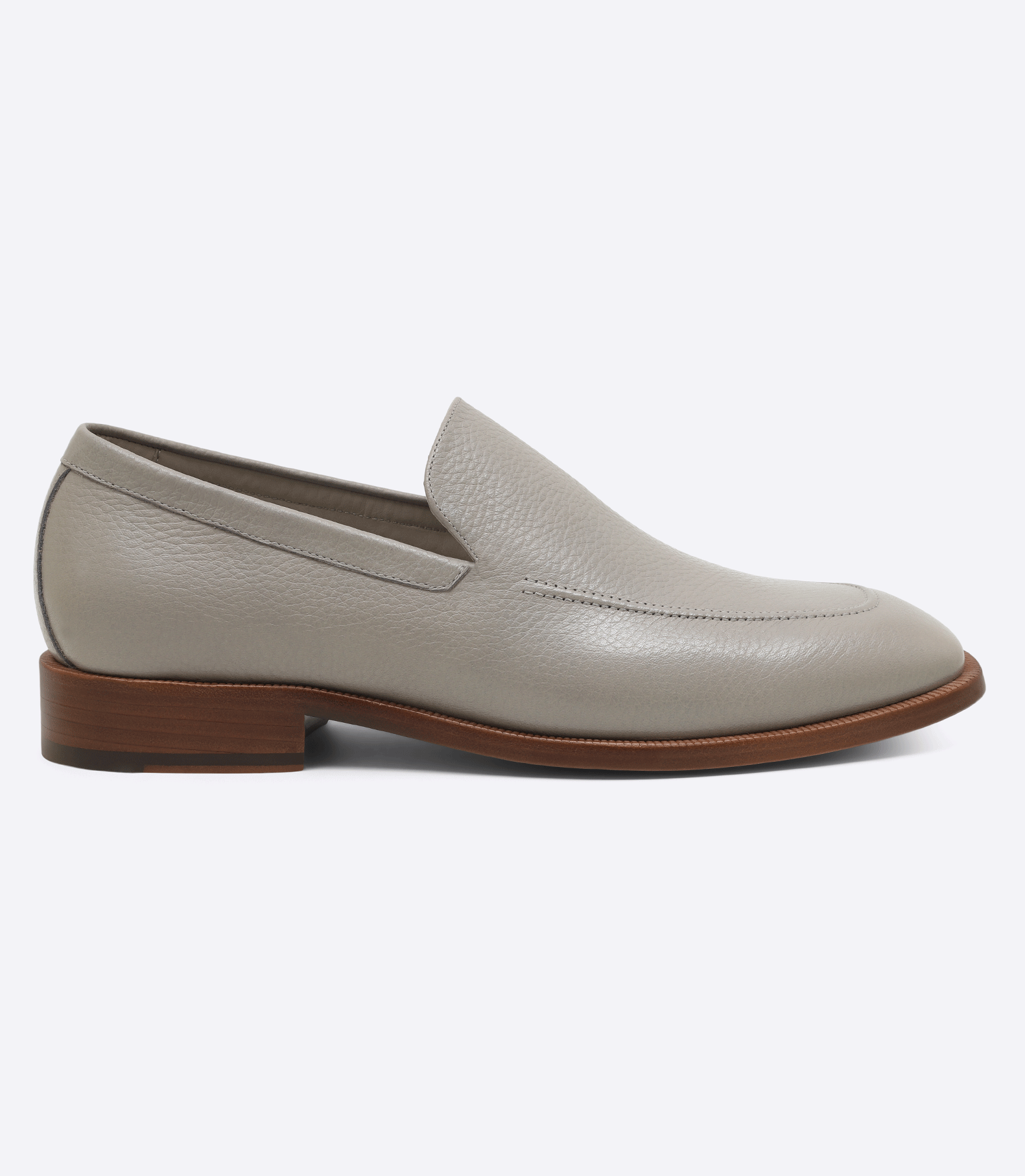 Mocassim Loafer Costura Cinza