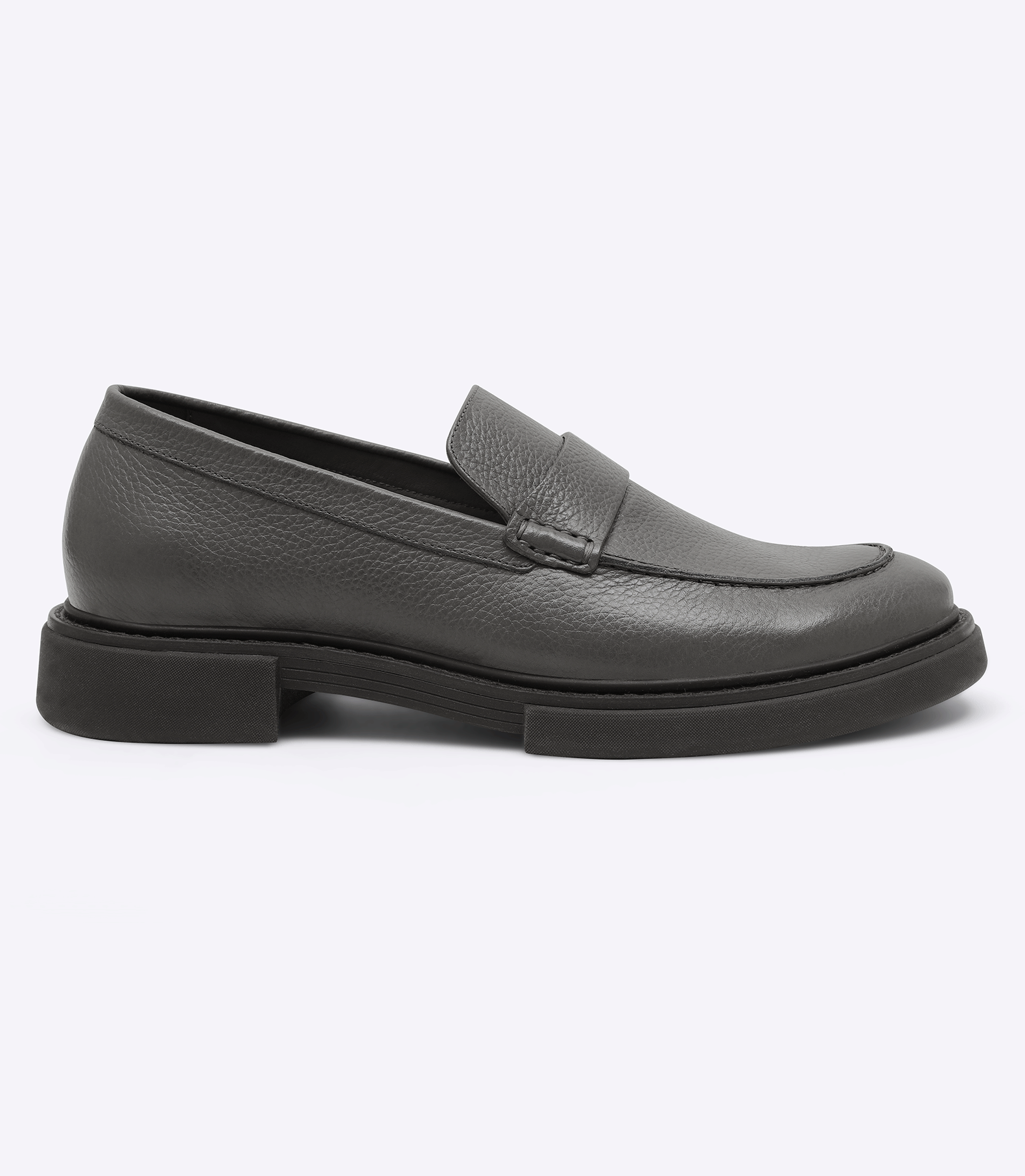 Mocassim Gravata Lisa Block Cinza