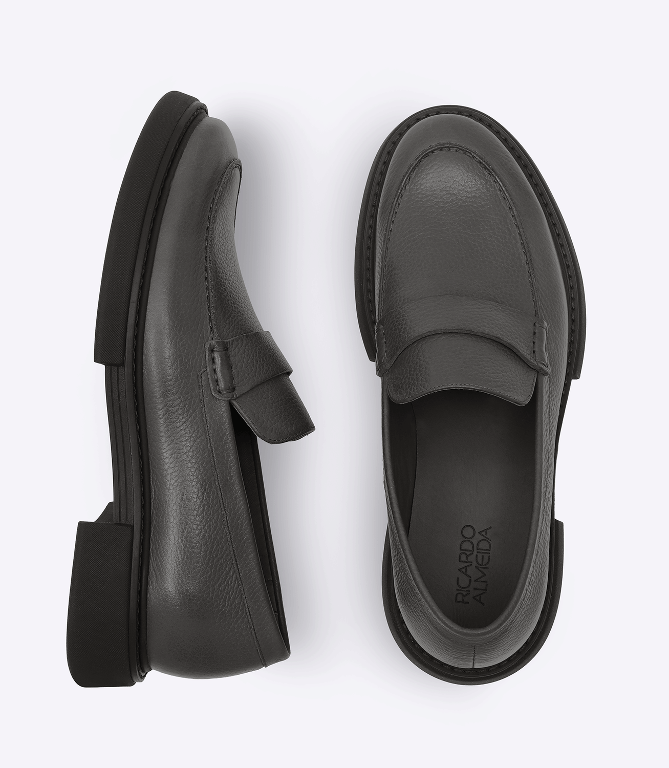 Mocassim Gravata Lisa Block Cinza – slide 4