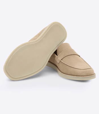 Mocassim Camurça Gravata Alongada Areia thumbnail 3