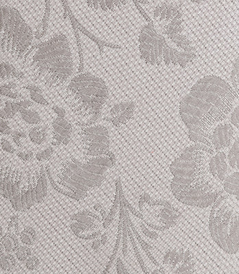 Gravata Slim Masculina em Seda Jacquard Floral Prata thumbnail 4