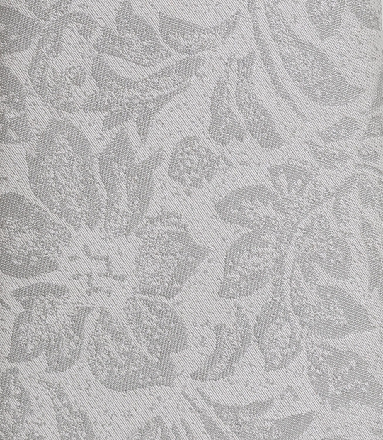 Gravata Slim Masculina em Seda Jacquard Folhagens Prata – slide 4