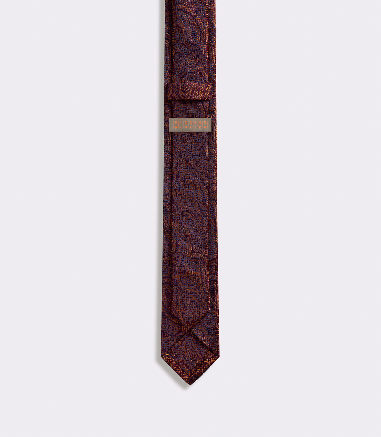 Gravata Jacquard Paisley Marrom – slide 2