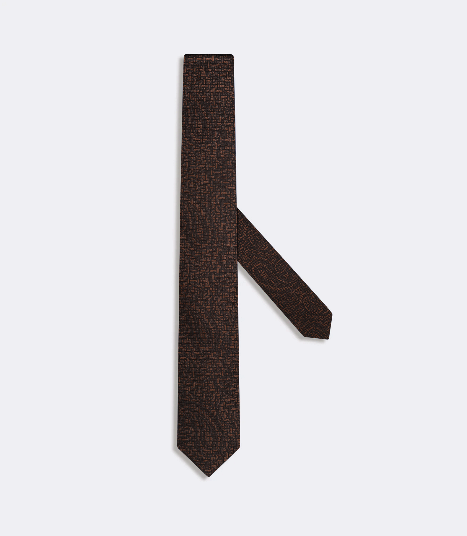 Gravata Jacquard Paisley Marrom