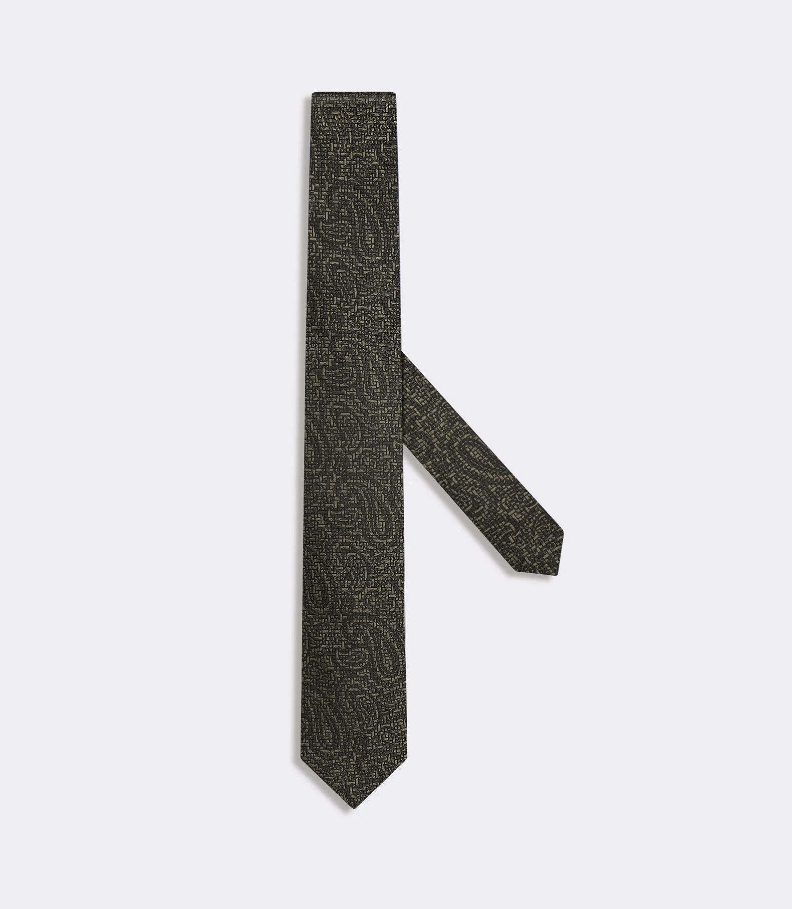 Gravata Jacquard Paisley Verde