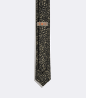 Gravata Jacquard Paisley Verde thumbnail 2