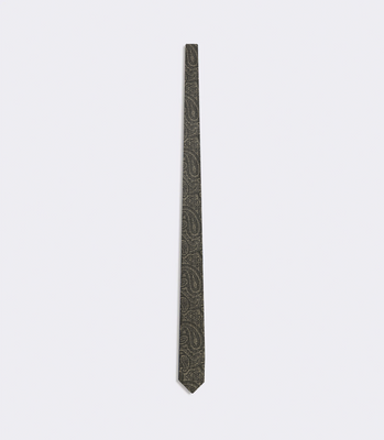 Gravata Jacquard Paisley Verde thumbnail 3