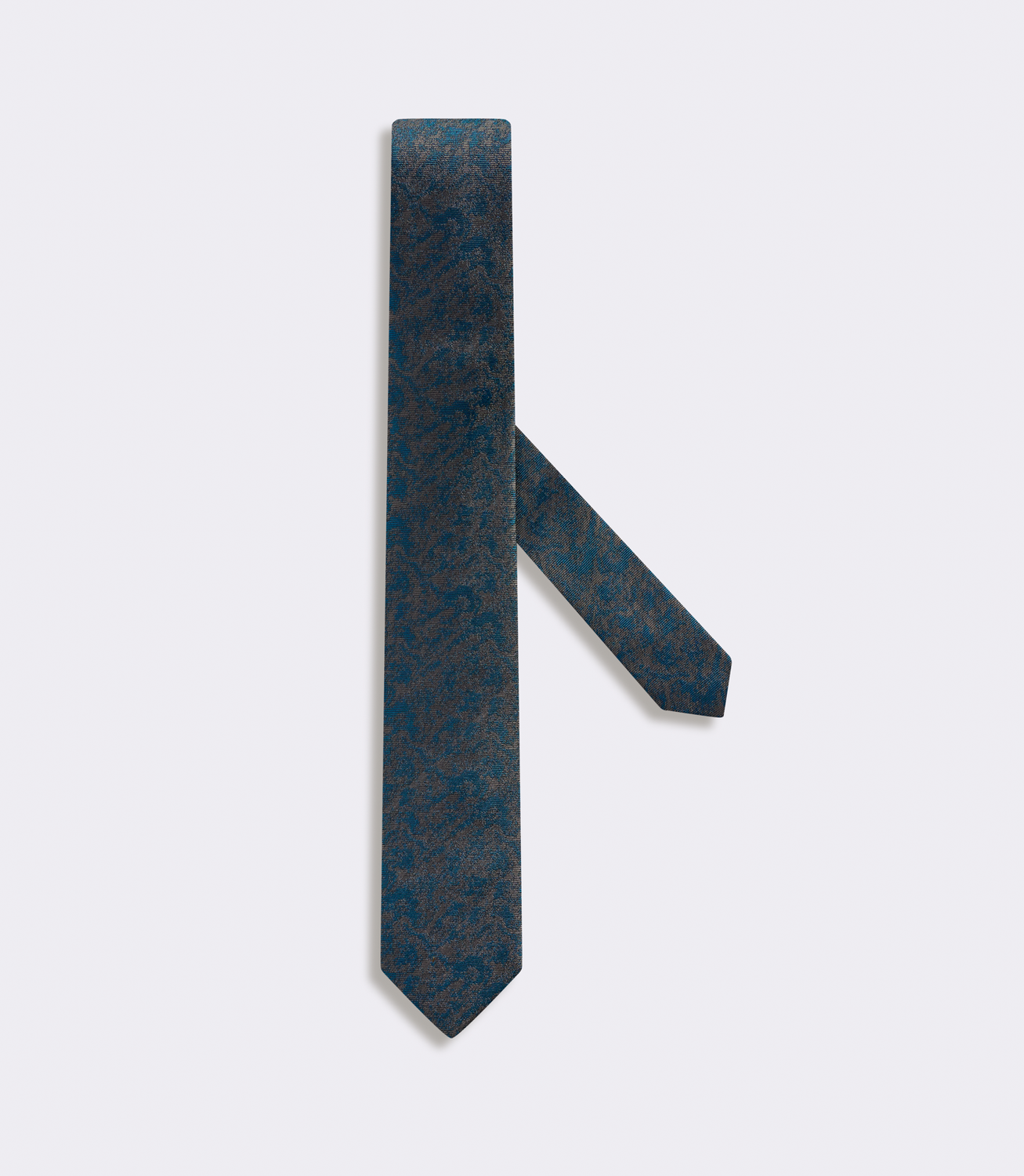 Gravata Jacquard Cetim de Seda Cinza – slide 1