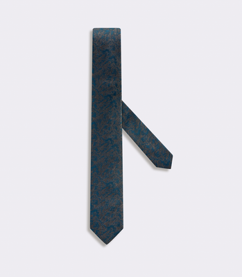 Gravata Jacquard Cetim de Seda Cinza thumbnail 1