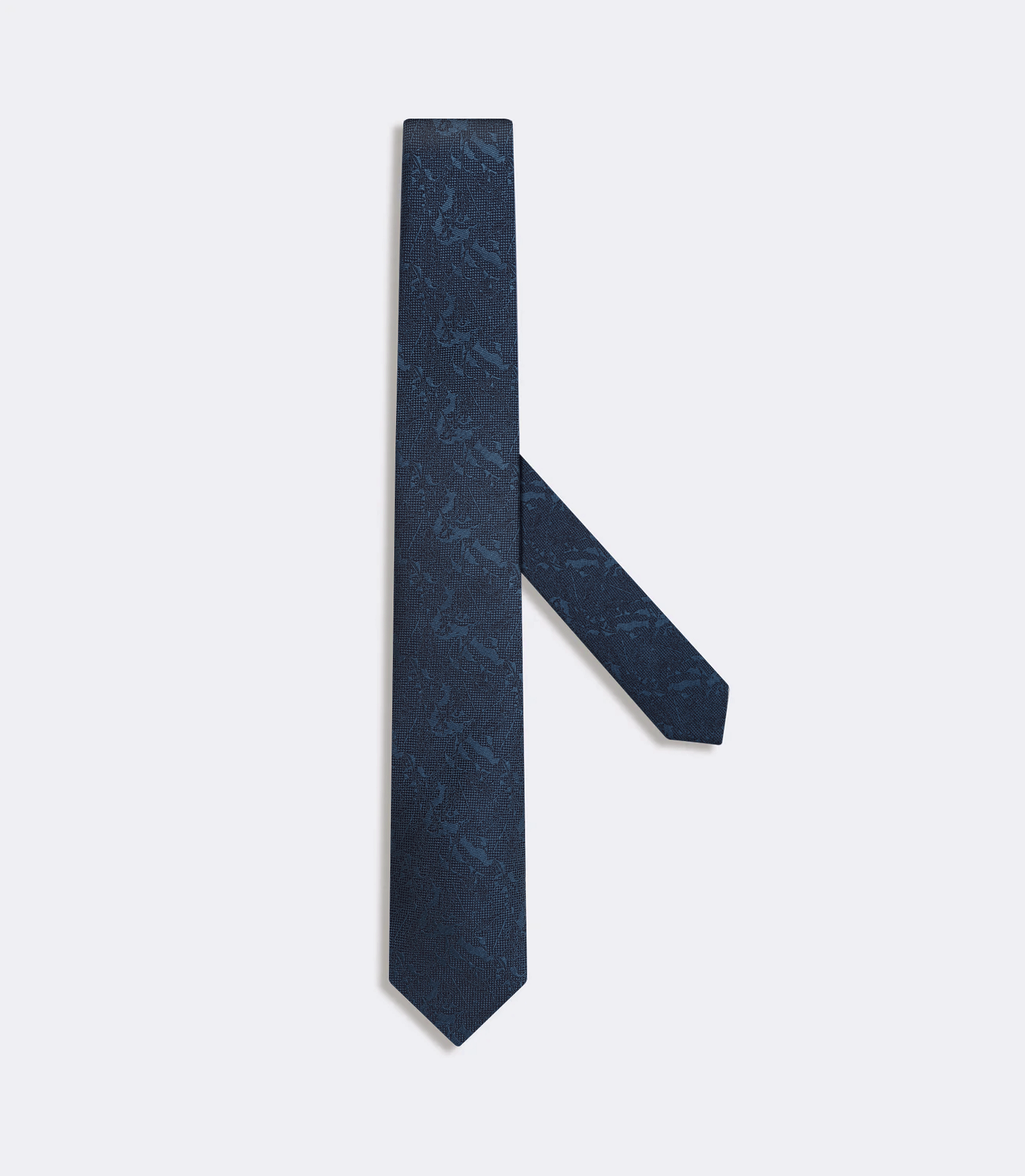 Gravata Jacquard Cetim de Seda Azul