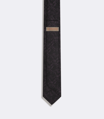 Gravata Jacquard Cetim de Seda Roxo thumbnail 2