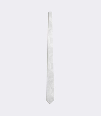 Gravata Jacquard Cetim de Seda Off White thumbnail 3