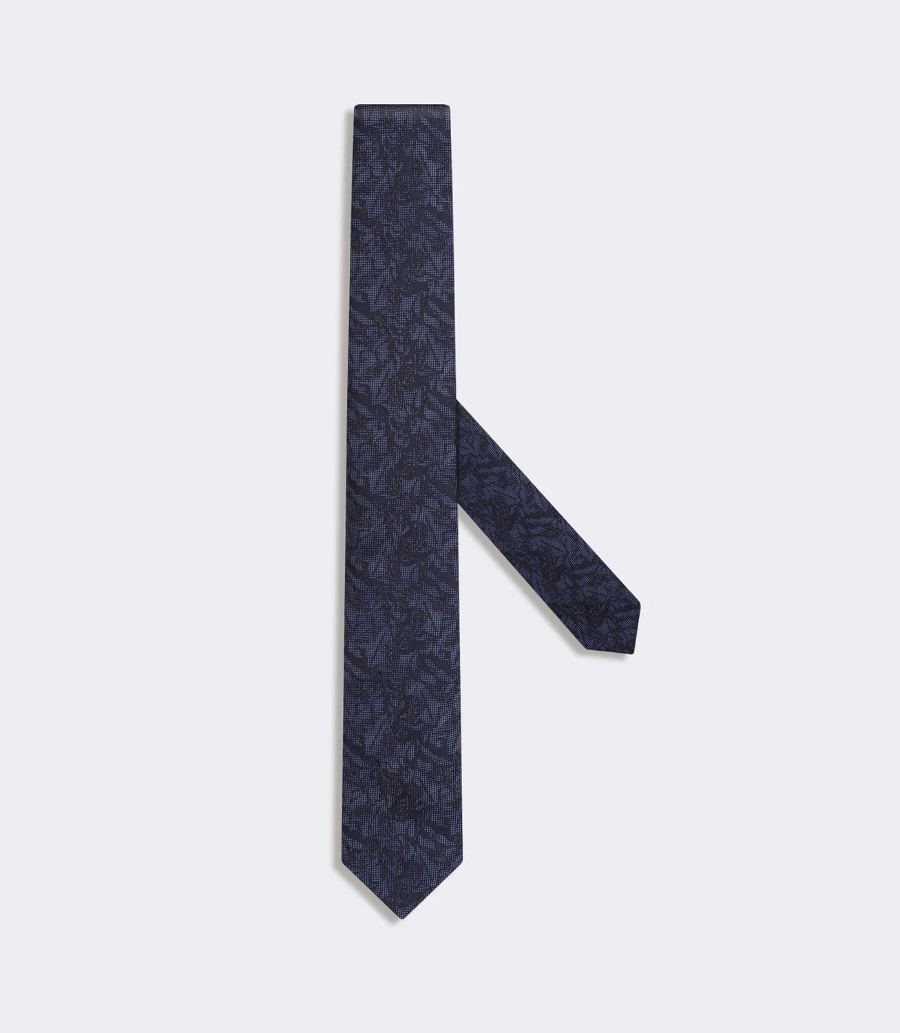 Gravata Jacquard Cetim de Seda Azul – slide 1
